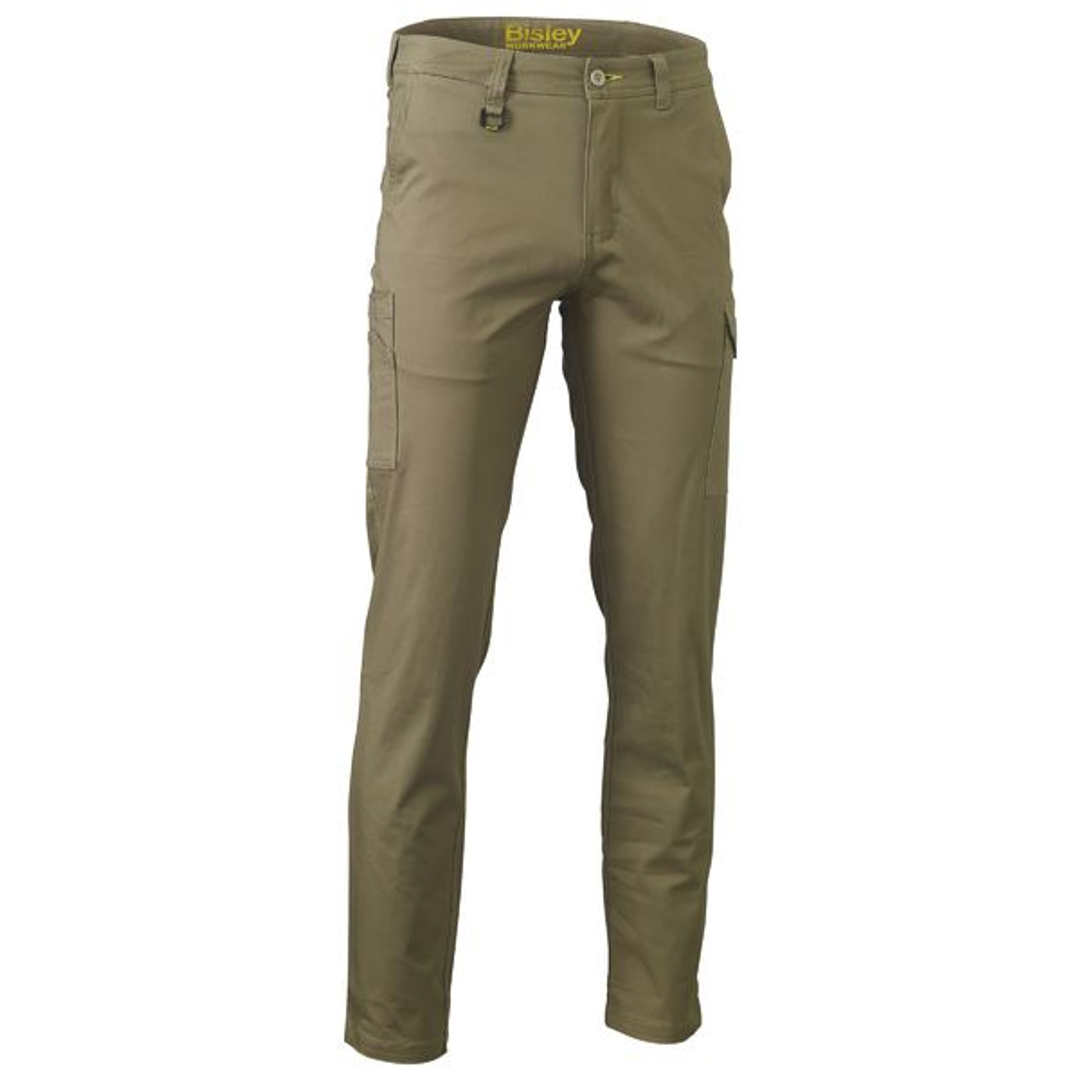 Bisley Stretch Cotton Drill Cargo Pant Khaki