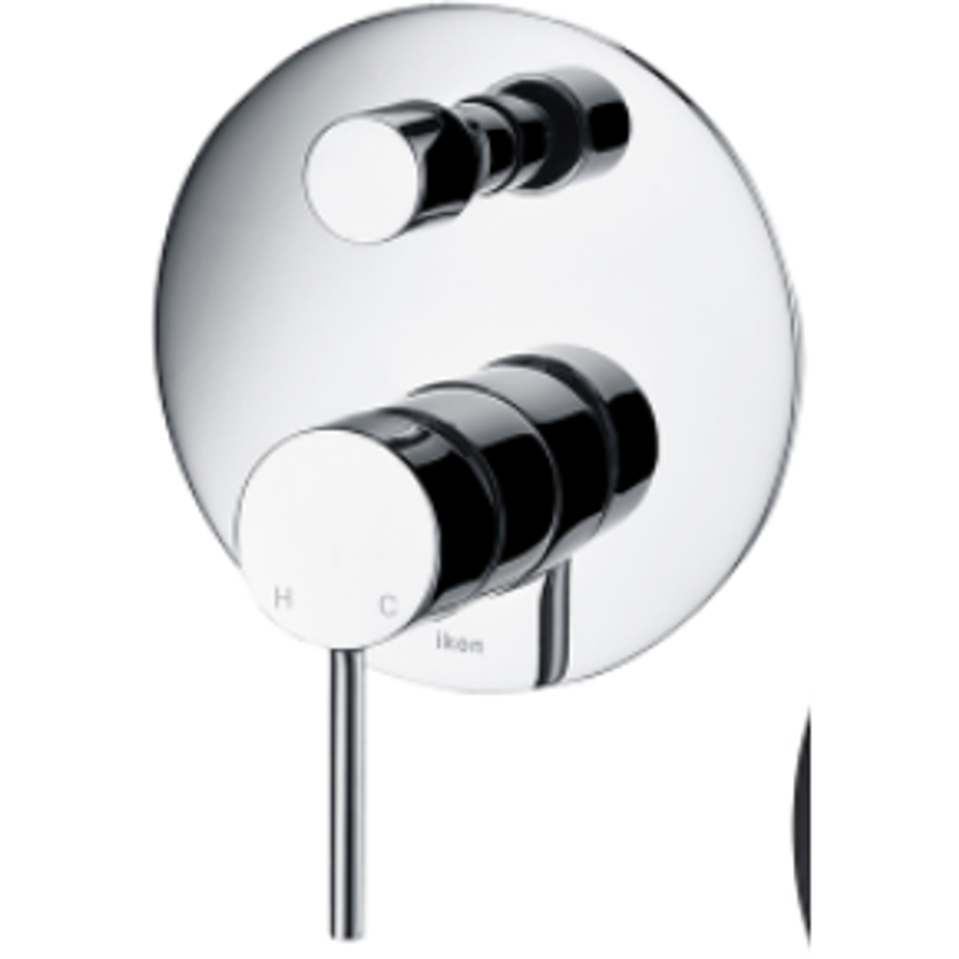 Bella Vista Ikon Hali Wall Mixer With Diverter Chrome