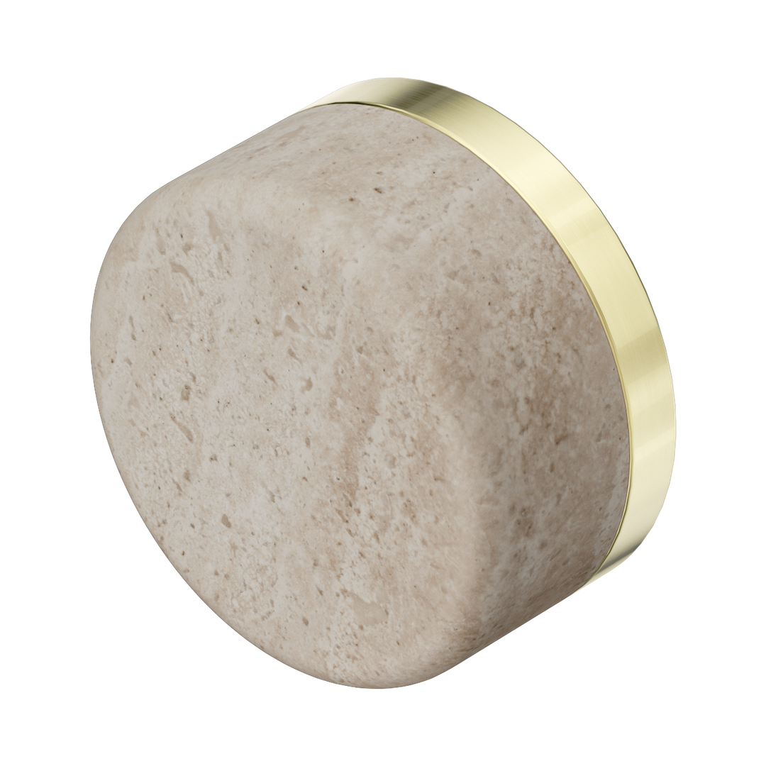 Nero Serenity Rome Travertine Handle Brushed Gold