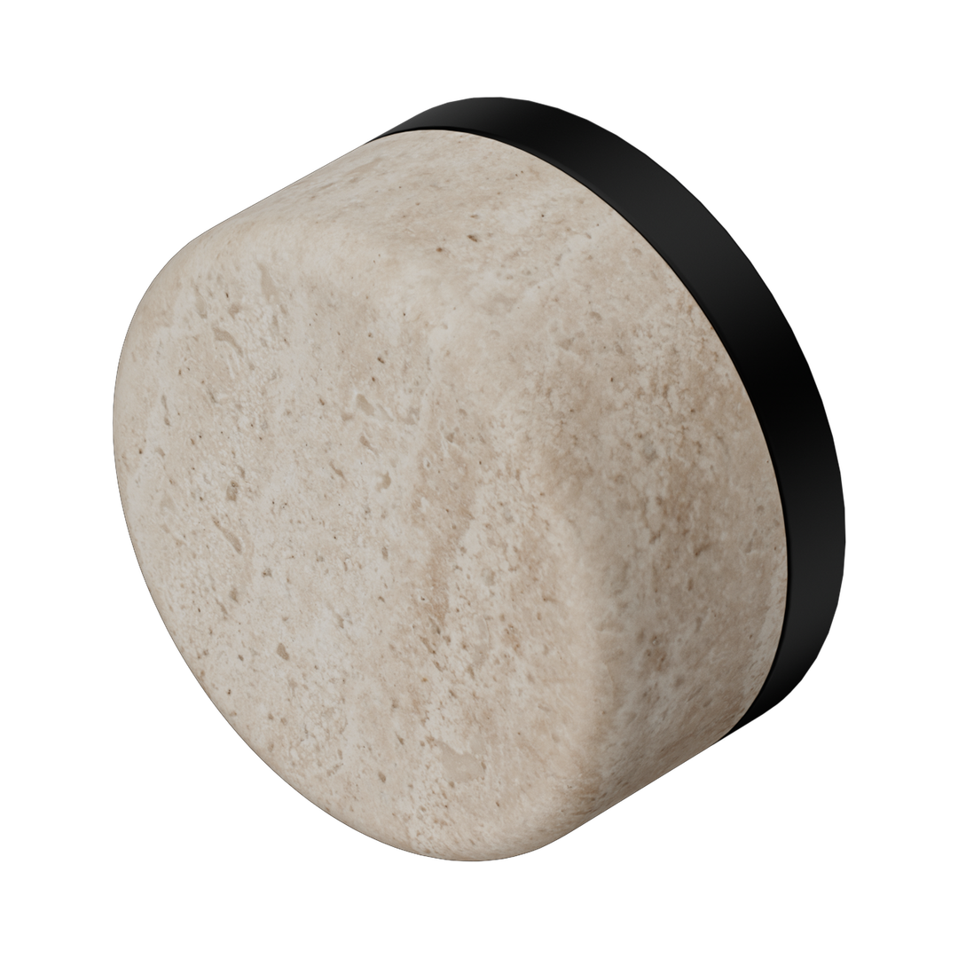 Nero Serenity Rome Travertine Handle Matte Black