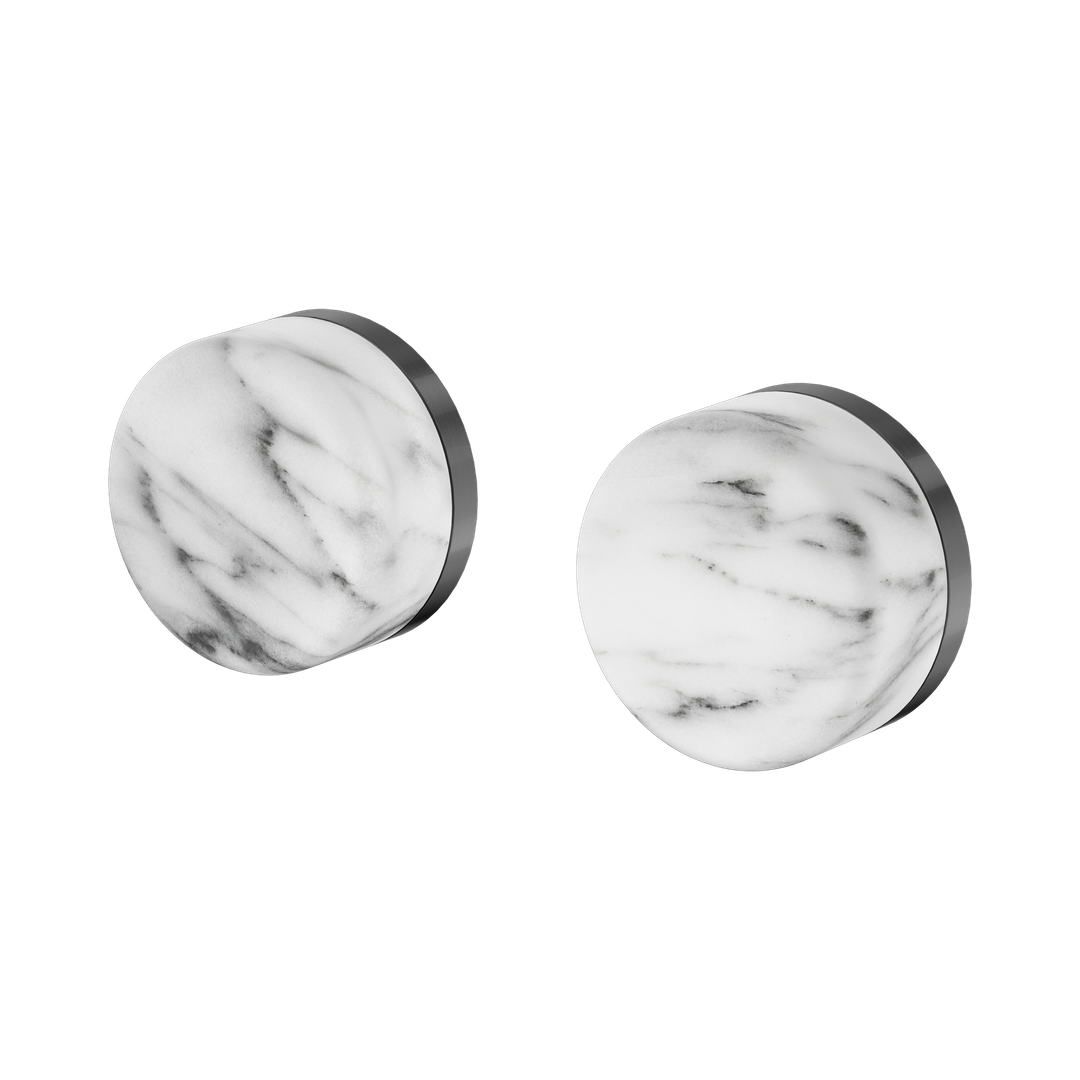 Nero Serenity Wall Top Assembly With Arabescato Corchia Handle Gun Metal