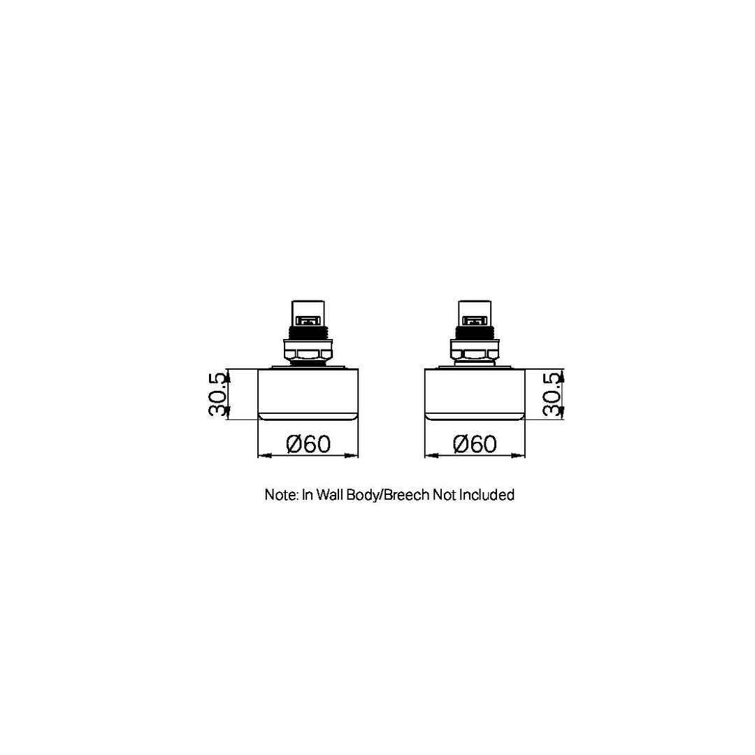 Nero Serenity Wall Top Assembly With Metal Handle Gun Metal