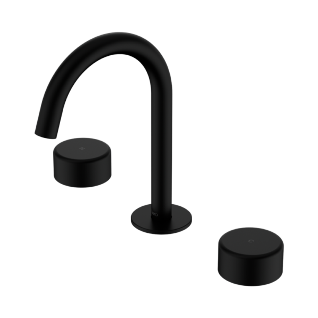 Nero Serenity Basin Set Arc Spout With Metal Handle Matte Black