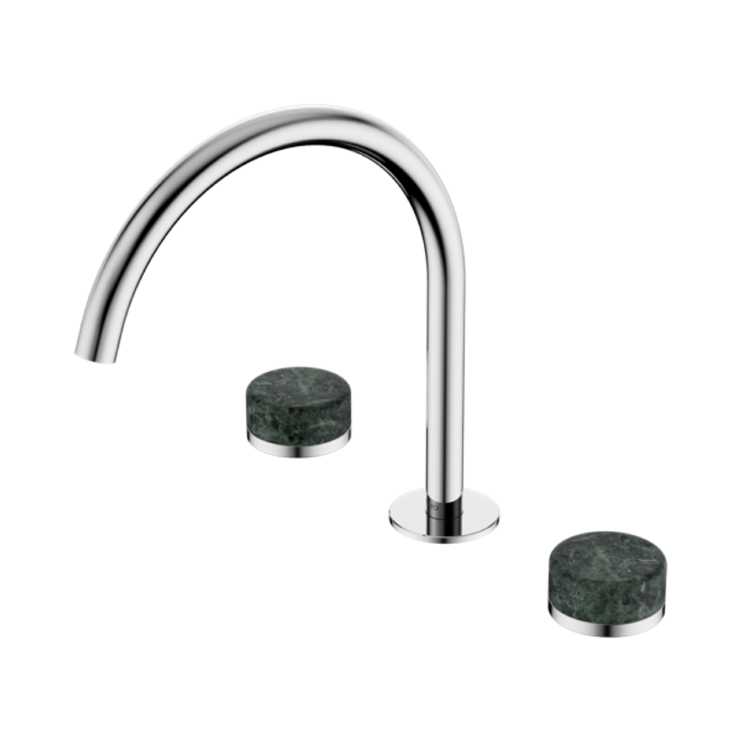 Nero Serenity Bath/Kitchen Set Arc Spout With Verde Alpi Handle Chrome