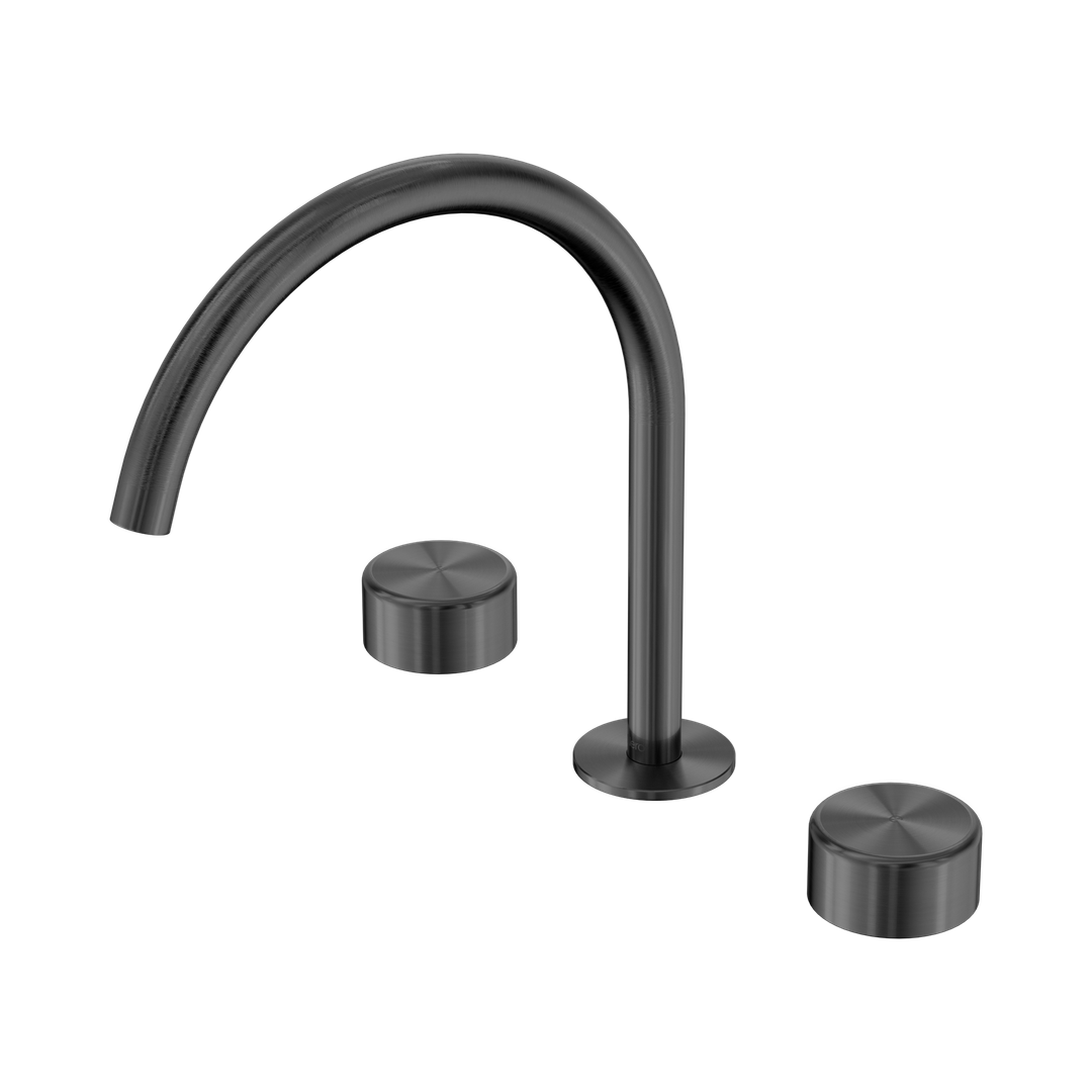 Nero Serenity Bath/Kitchen Set Arc Spout With Metal Handle Gun Metal