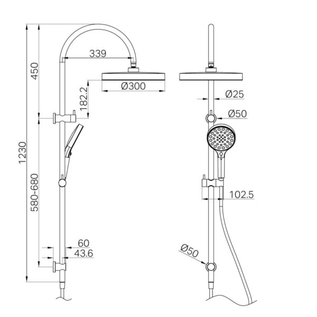 Nero Serenity Twin Shower Gun Metal