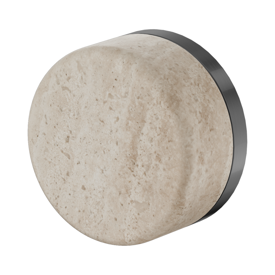 Nero Serenity Progressive Shower Mixer With Rome Travertine Handle Gun Metal