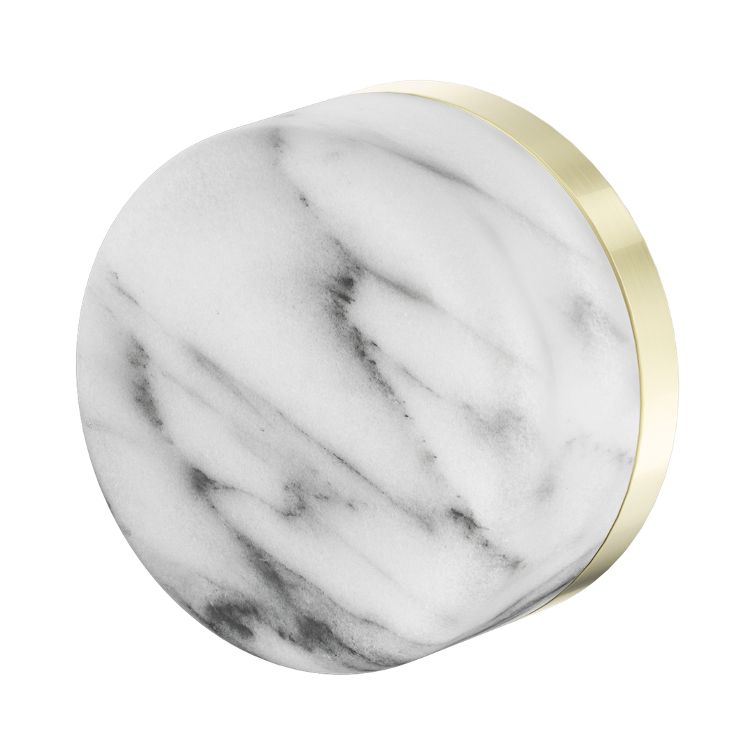 Nero Serenity Progressive Shower Mixer With Arabescato Corchia Handle Brushed Gold