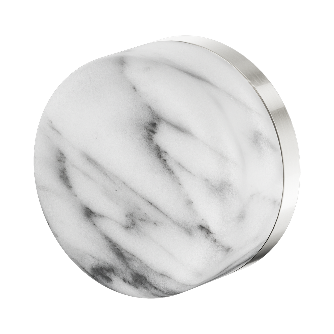 Nero Serenity Progressive Shower Mixer With Arabescato Corchia Handle Brushed Nickel