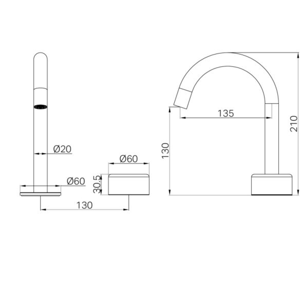 Nero Serenity Progressive Basin Mixer Arc Spout With Metal Handle Matte Black