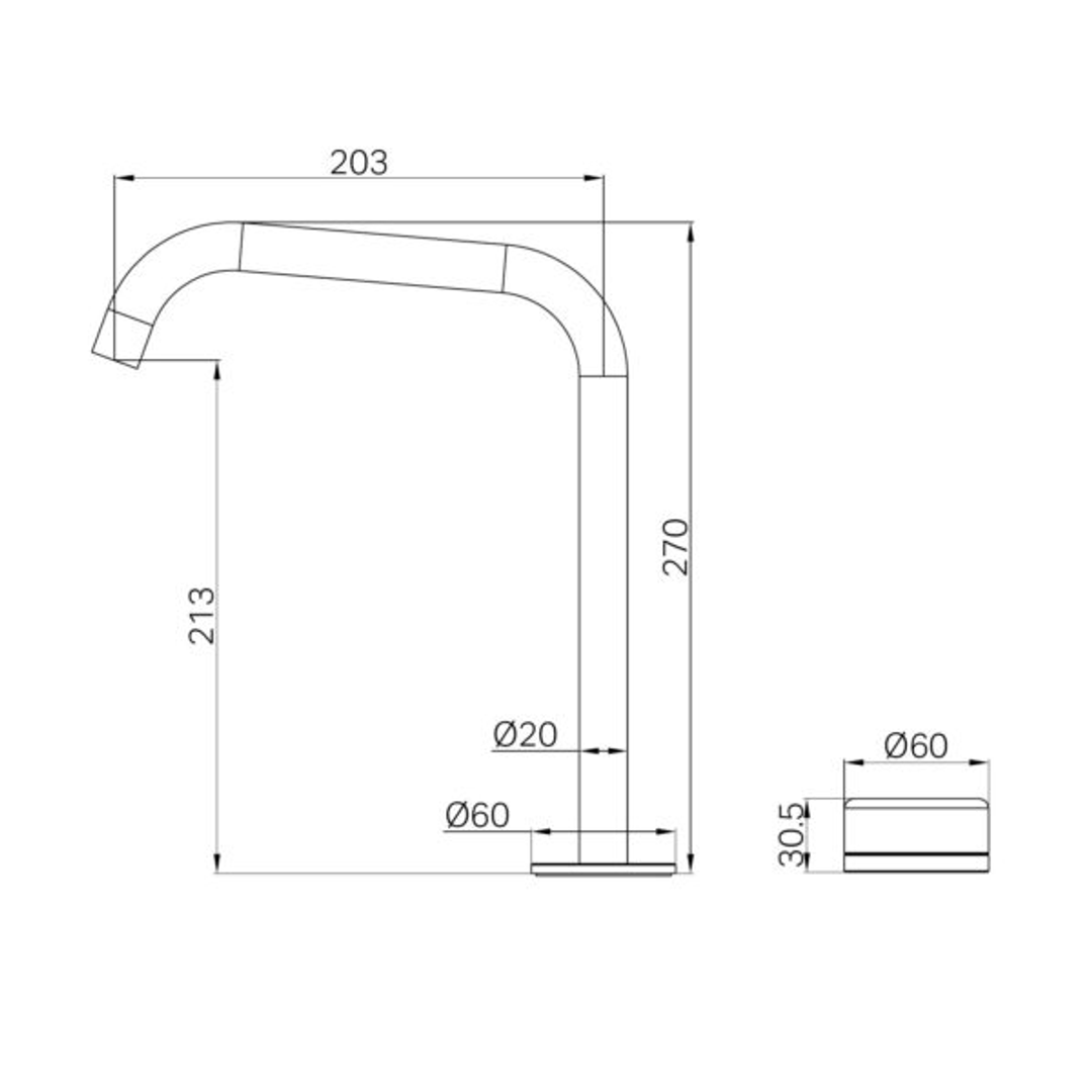 Nero Serenity Progressive Bath/Kitchen Mixer Edge Spout With Carrara Handle Brushed Bronze
