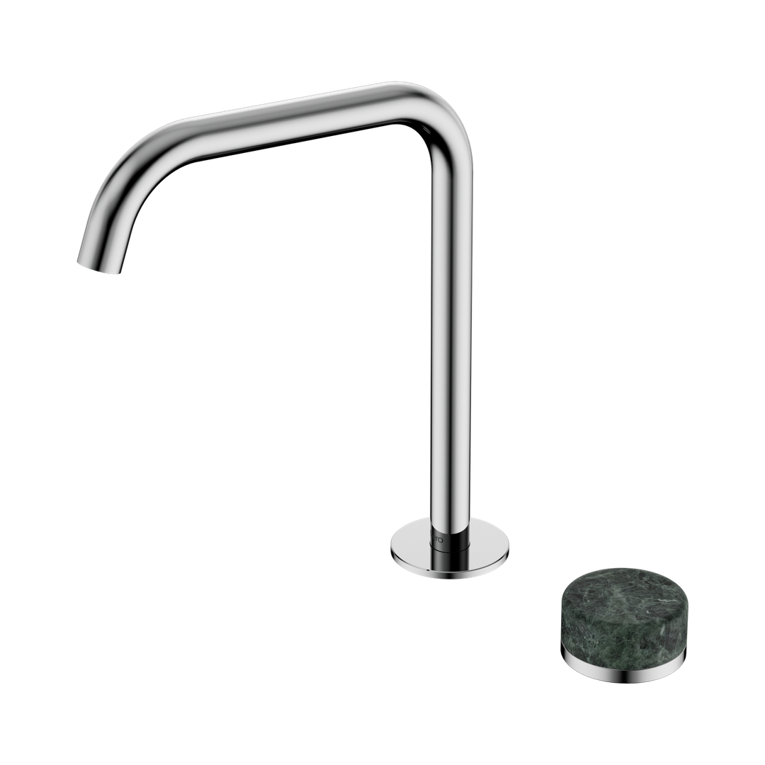 Nero Serenity Progressive Bath/Kitchen Mixer Edge Spout With Verde Alpi Handle Chrome