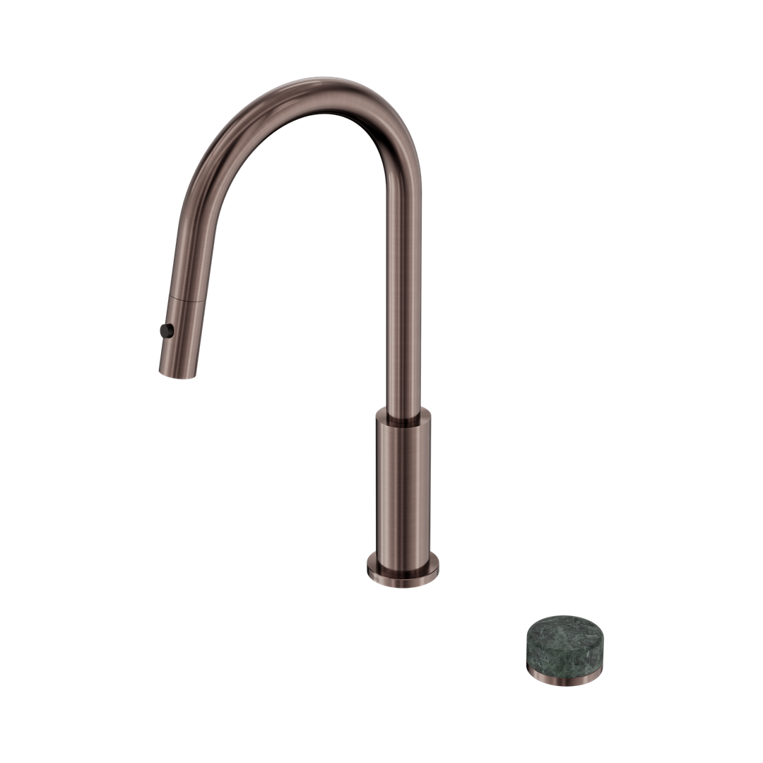 Nero Serenity Progressive Pull Out Kitchen Set With Verde Alpi Handle Brushed Bronze