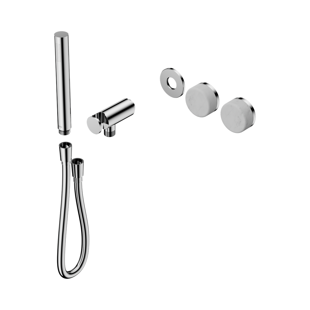 Nero Serenity Progressive Shower System With Carrara Handle & Slim Shower Trim Kit Only Chrome