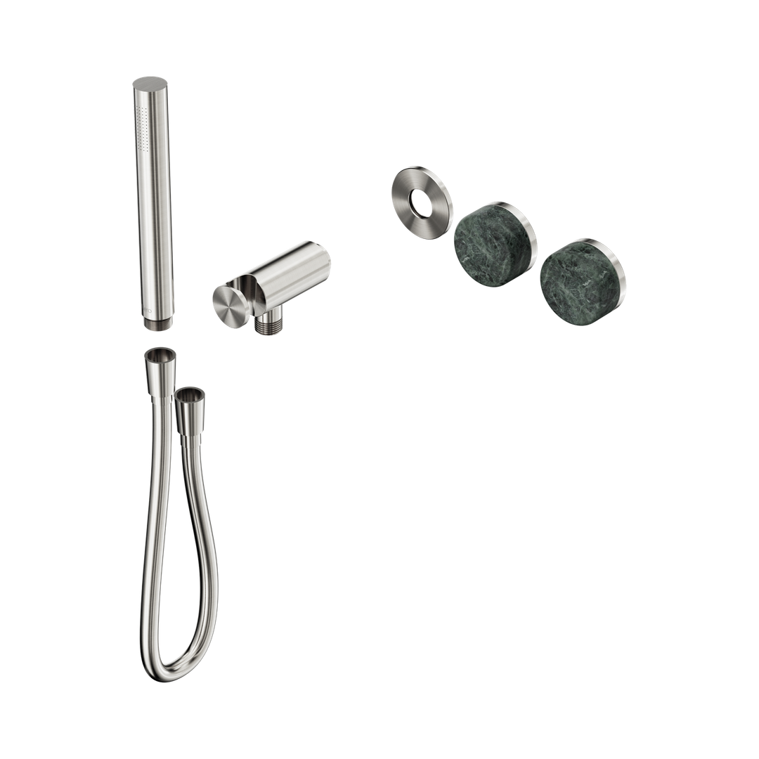 Nero Serenity Progressive Shower System With Verde Alpi Handle & Slim Shower Trim Kit Only Brushed Nickel