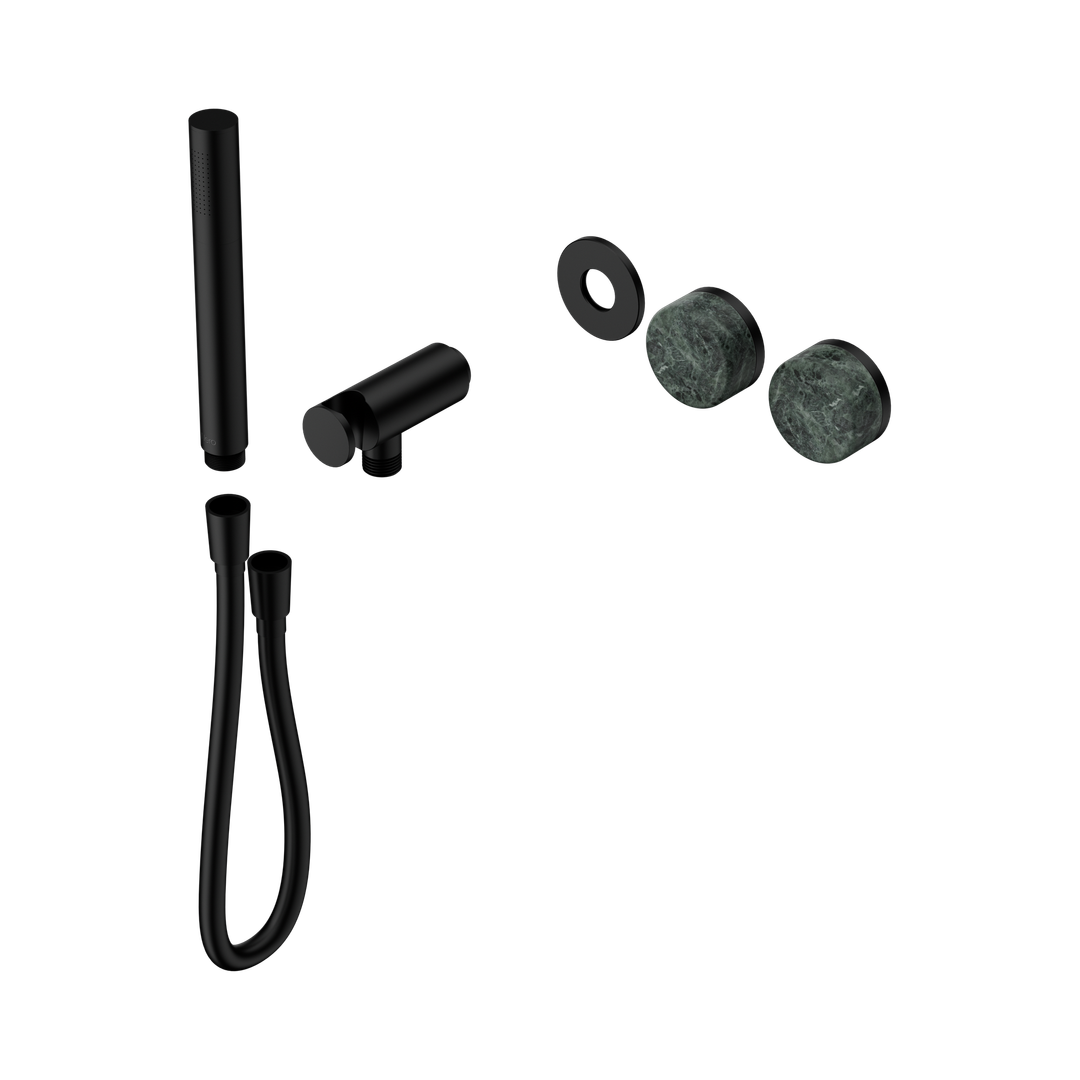 Nero Serenity Progressive Shower System With Verde Alpi Handle & Slim Shower Trim Kit Only Matte Black