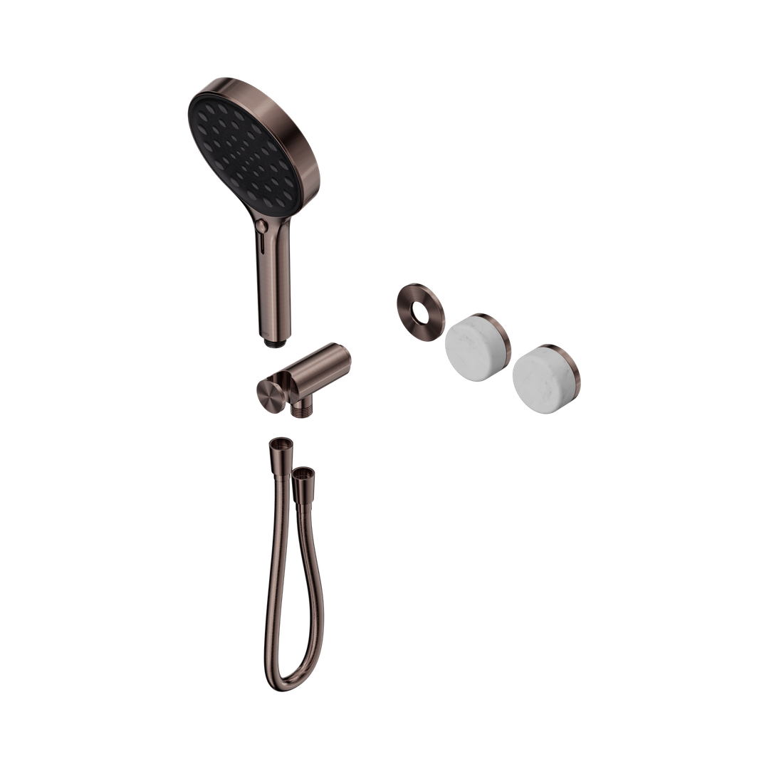 Nero Serenity Progressive Shower System Carrara Handle & Serenity Hand Shower Trim Kit Only Brushed Bronze