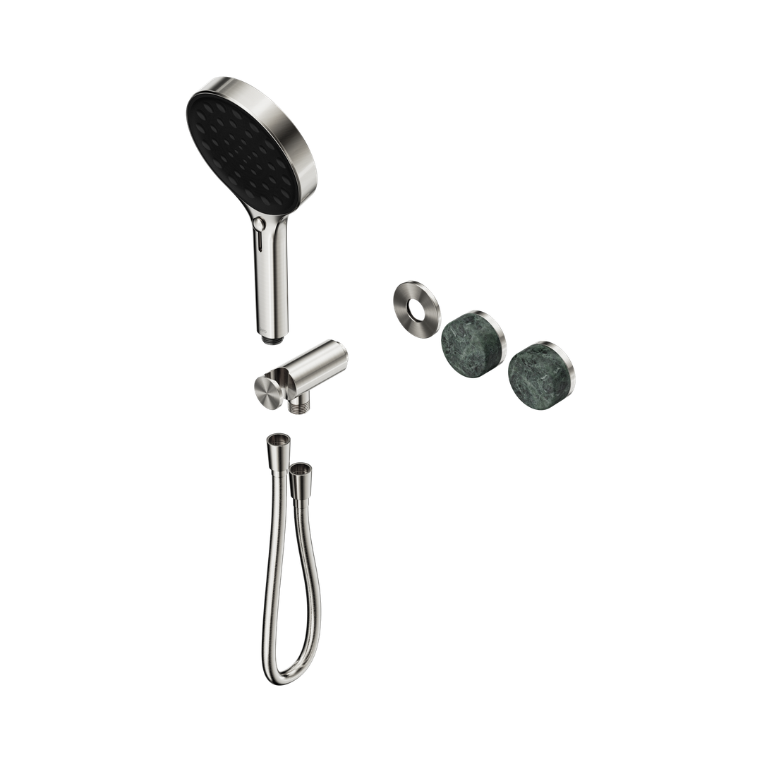 Nero Serenity Progressive Shower System Verde Alpi Handle & Serenity Hand Shower Trim Kit Only Brushed Nickel