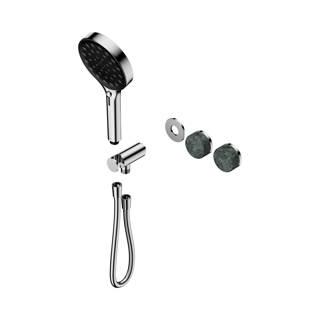 Nero Serenity Progressive Shower System With Verde Alpi Handle & Serenity Hand Shower Trim Kit Only Chrome