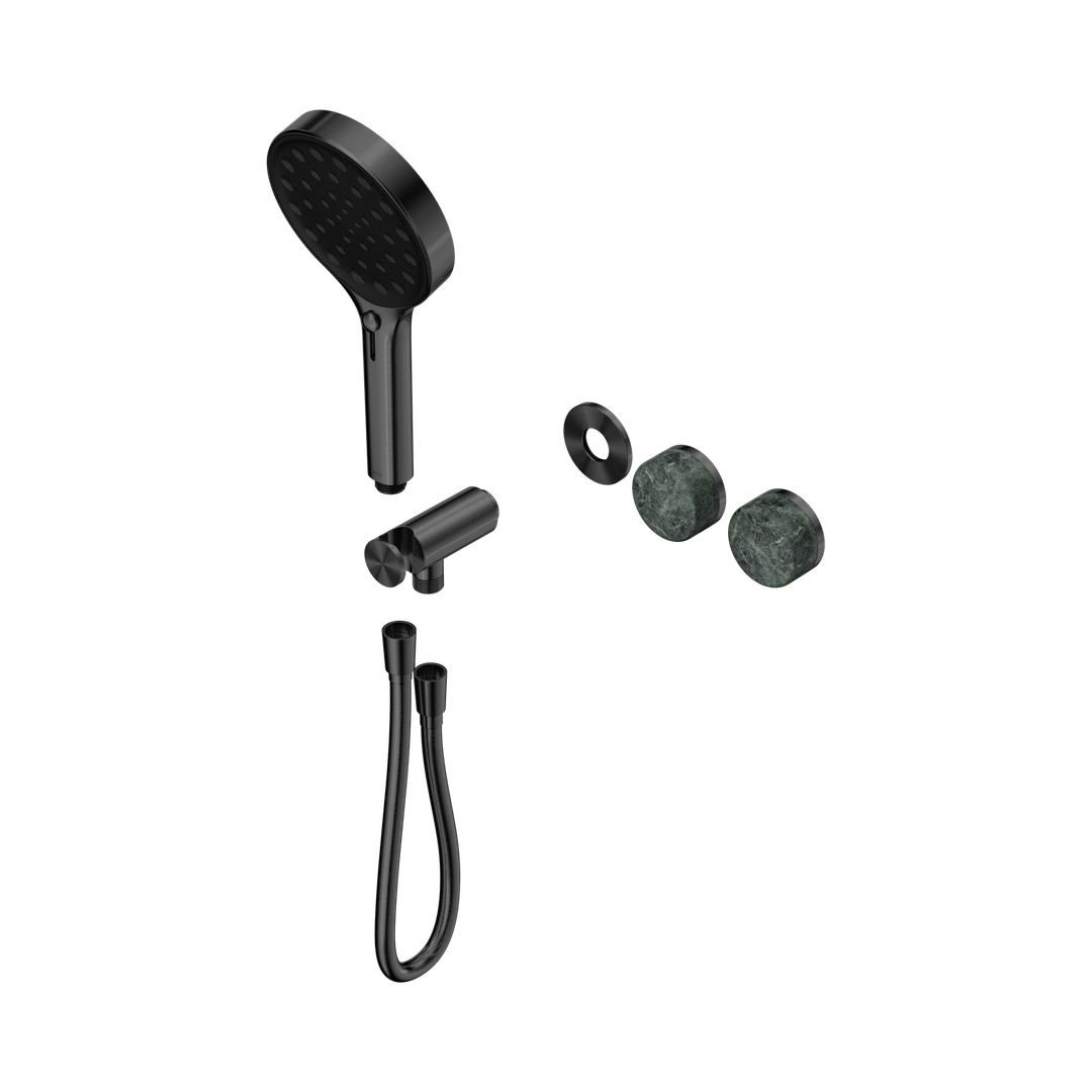 Nero Serenity Progressive Shower System Verde Alpi Handle & Serenity Hand Shower Trim Kit Only Gun Metal