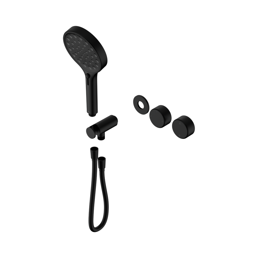 Nero Serenity Progressive Shower System With Metal Handle & Serenity Hand Shower Trim Kit Only Matte Black