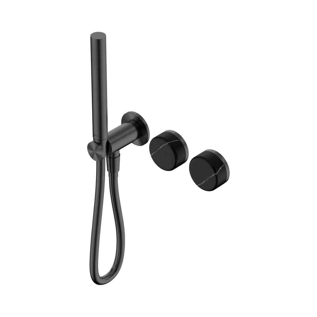 Nero Serenity Progressive Shower System With Marquina Black Handle & Slim Shower Gun Metal