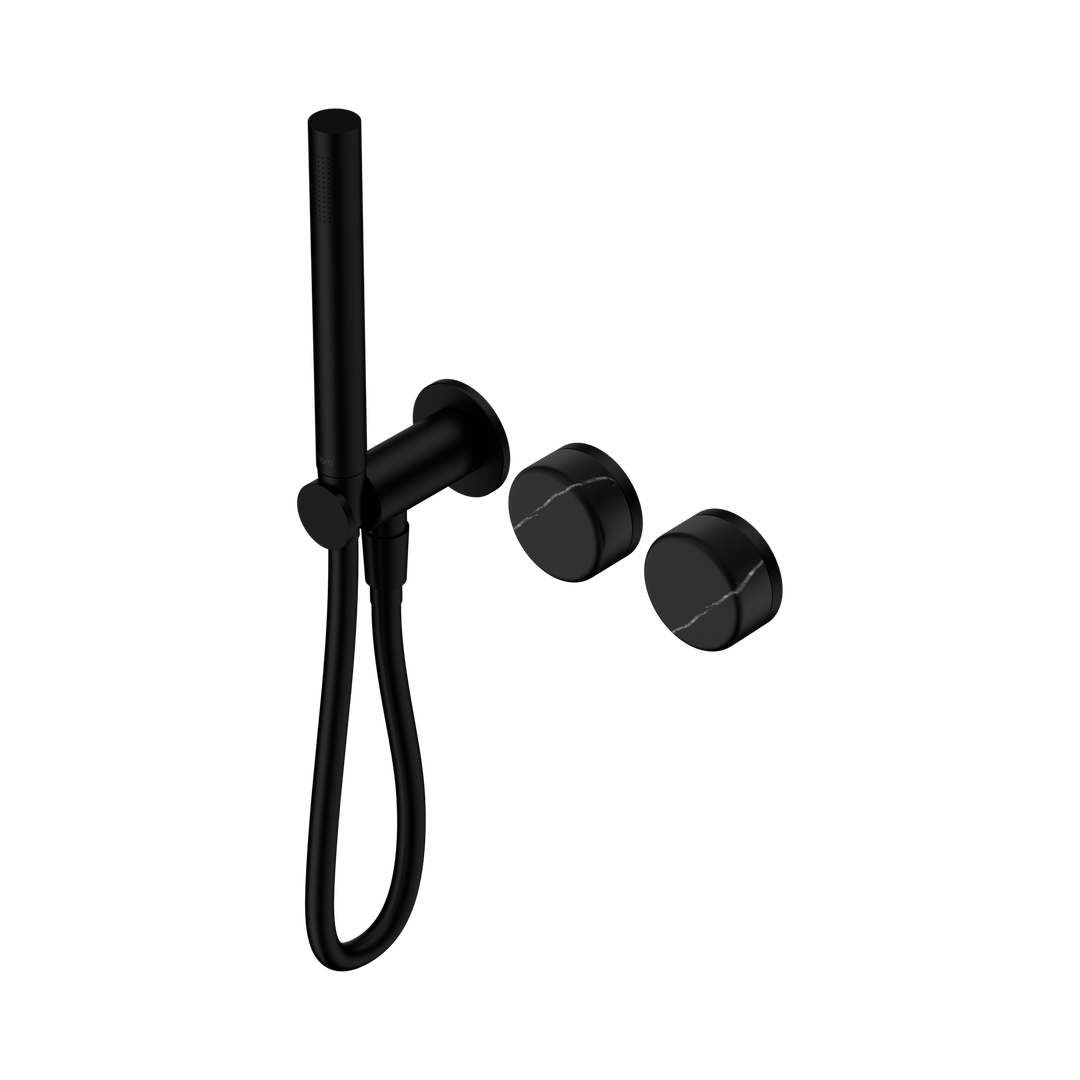 Nero Serenity Progressive Shower System With Marquina Black Handle & Slim Shower Matte Black