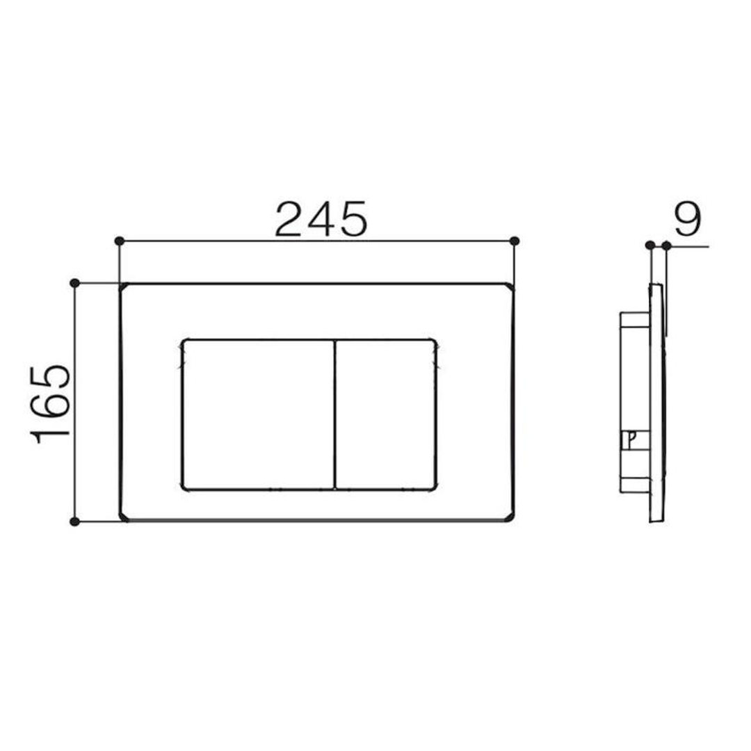 Zumi Java Square Abs Flush Plate Matte Black