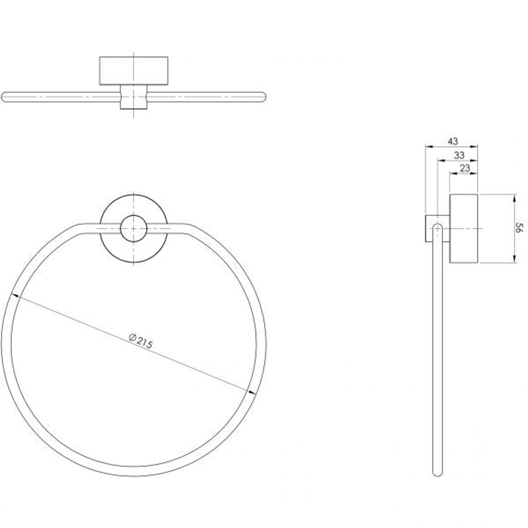 Phoenix Vivid Hand Towel Ring - Chrome