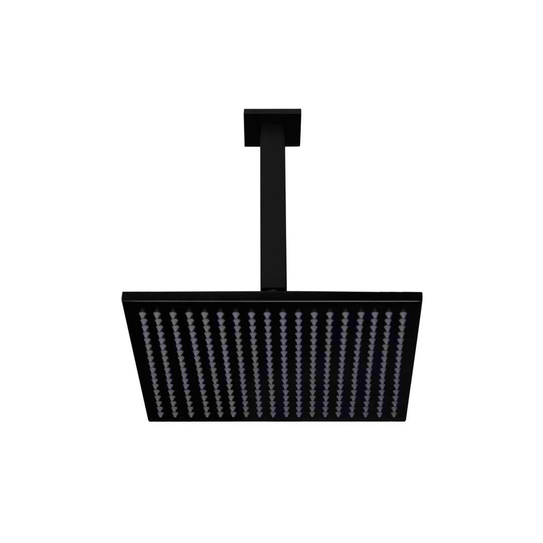Meir Square Ceiling Shower 300Mm Rose 200Mm Dropper Matte Black