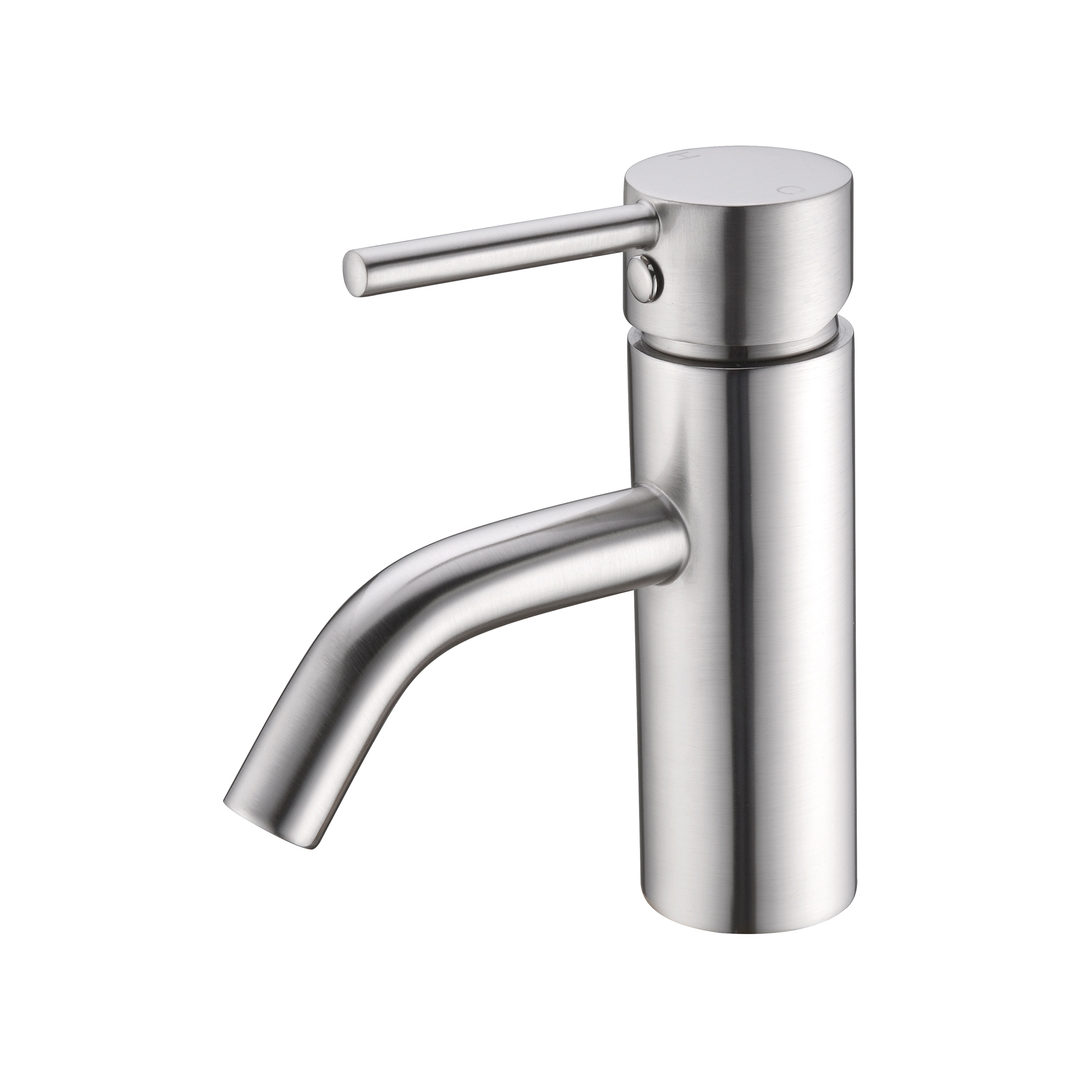 Nero Dolce Basin Mixer Stylish Spout Brushed Nickel