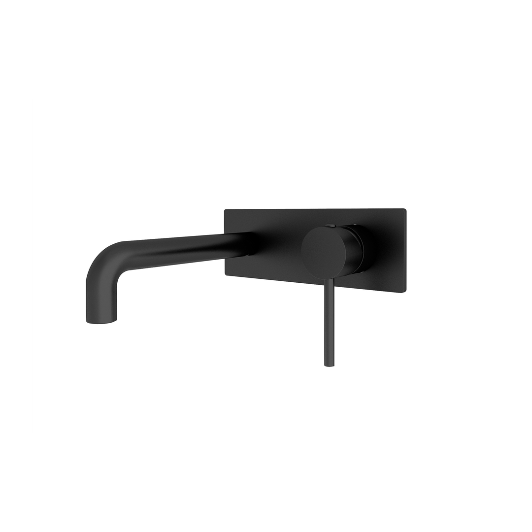 Nero Dolce Wall Basin Mixer (Stylish Spout) Matt Black
