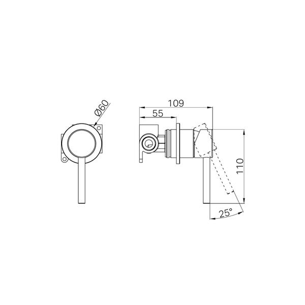 Harmony Senza Plus Shower Mixer 60Mm Backplate Gun Metal