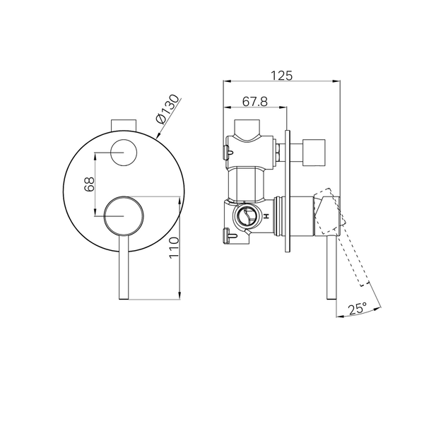 Harmony Senza Plus Shower Mixer With Divertor Gun Metal