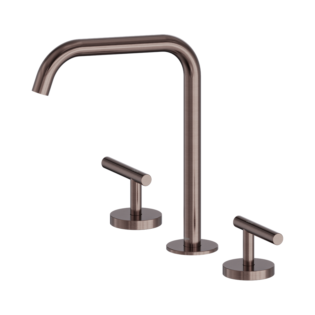 Nero Mecca Lever Bath/Kitchen Set Edge Spout Brushed Bronze