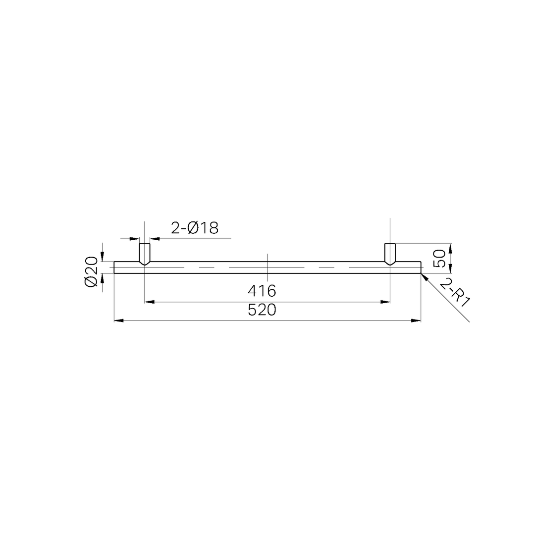 Nero Mecca Appliance Pull 520Mm Matte White