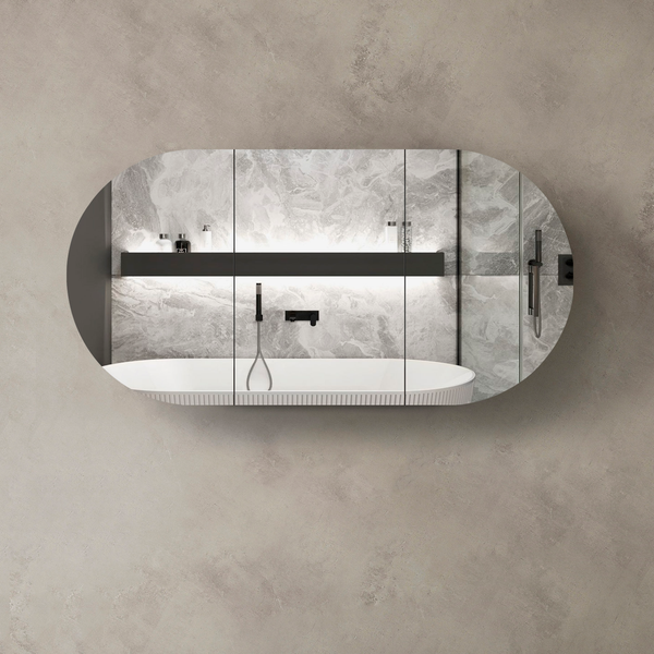 Otti Bondi 1800X900 Shaving Cabinet Black Oak