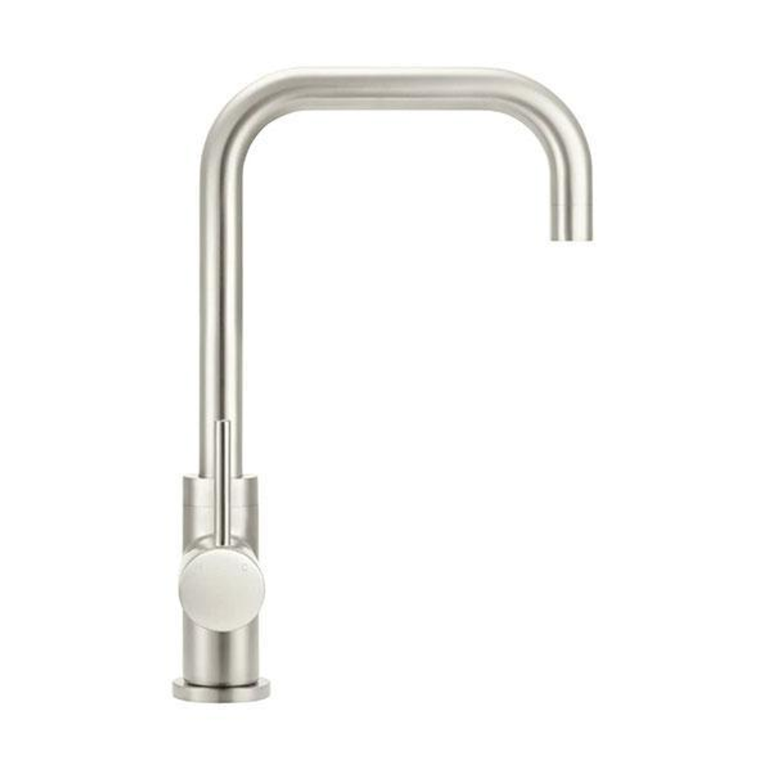 Meir Round Kitchen Mixer Tap Brushed Nickel