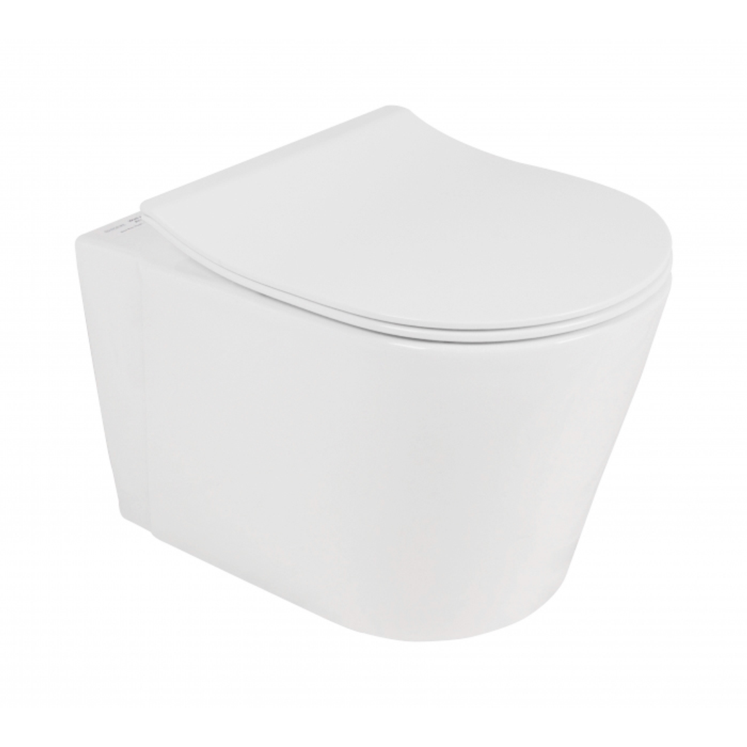 Otti Alzano W/Hung Pan Rimless Flush Soft Close Slim Seat Concealed Cistern Metal Frame