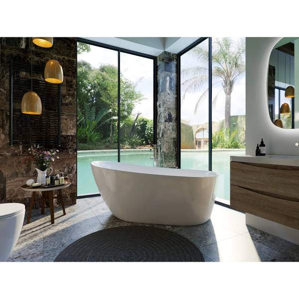 Belbagno Romano F/Standing Bath Gloss White 1700mm