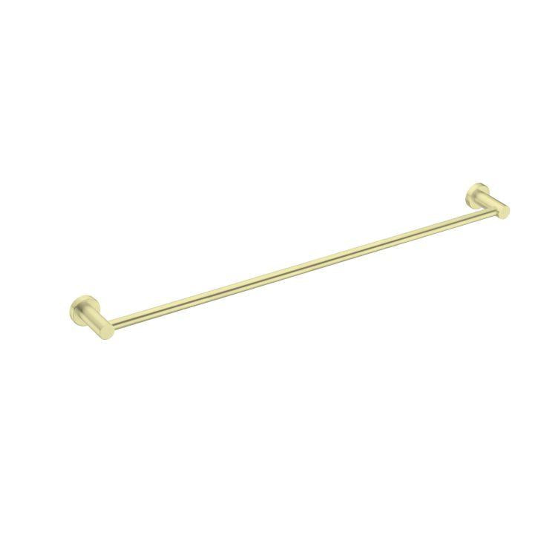 Mecca Single Towel Rail 800mm Brushed Gold