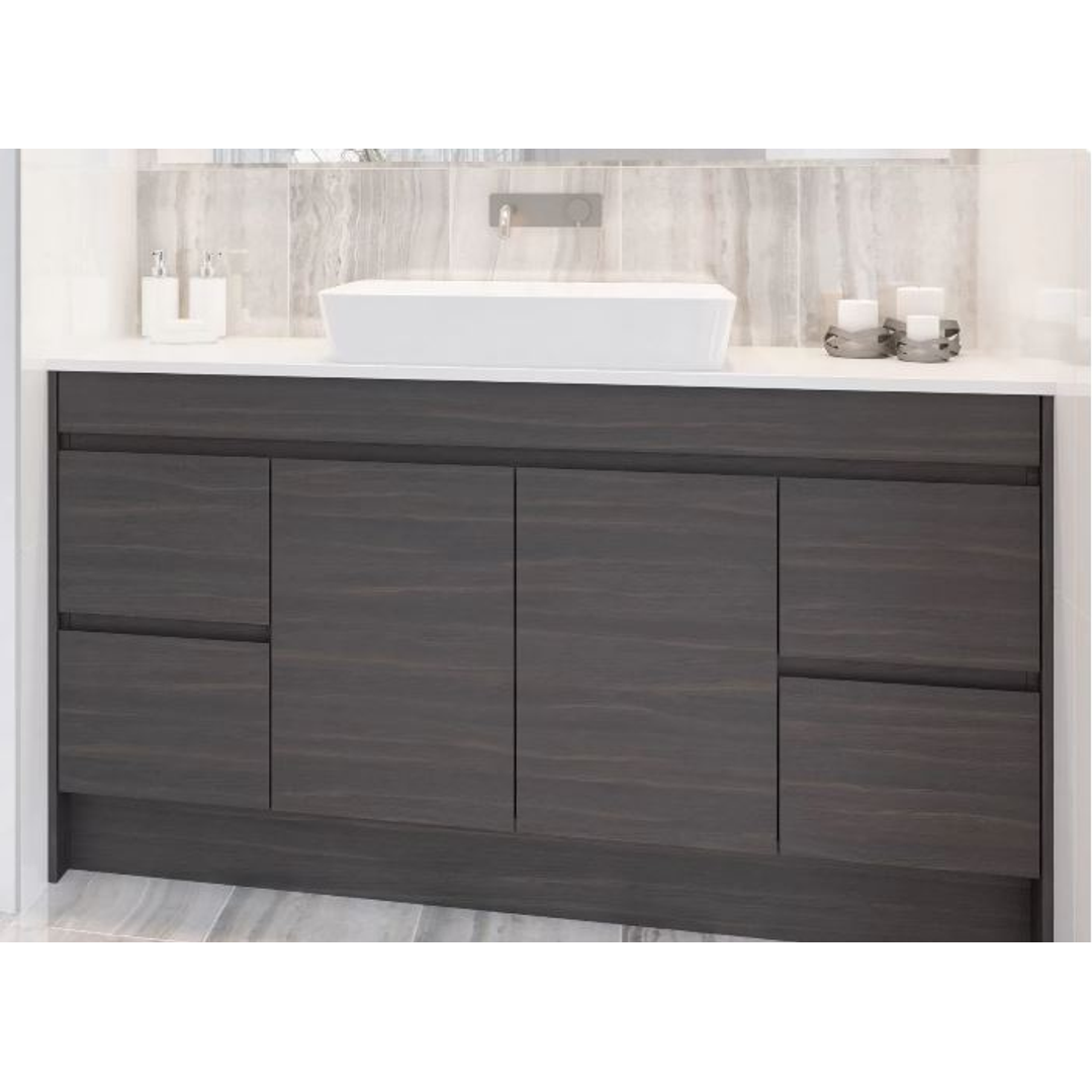 TIMBERLINE WALL TO WALL VANITY 950-1050MM CENTRE WG BASIN SILKSURFACE AC TOP WALL HUNG
