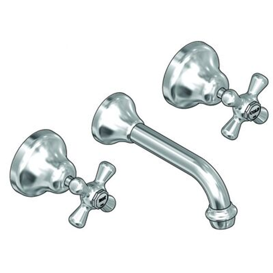 Ram Merino Bath Set Jumper Valve White & Chrome