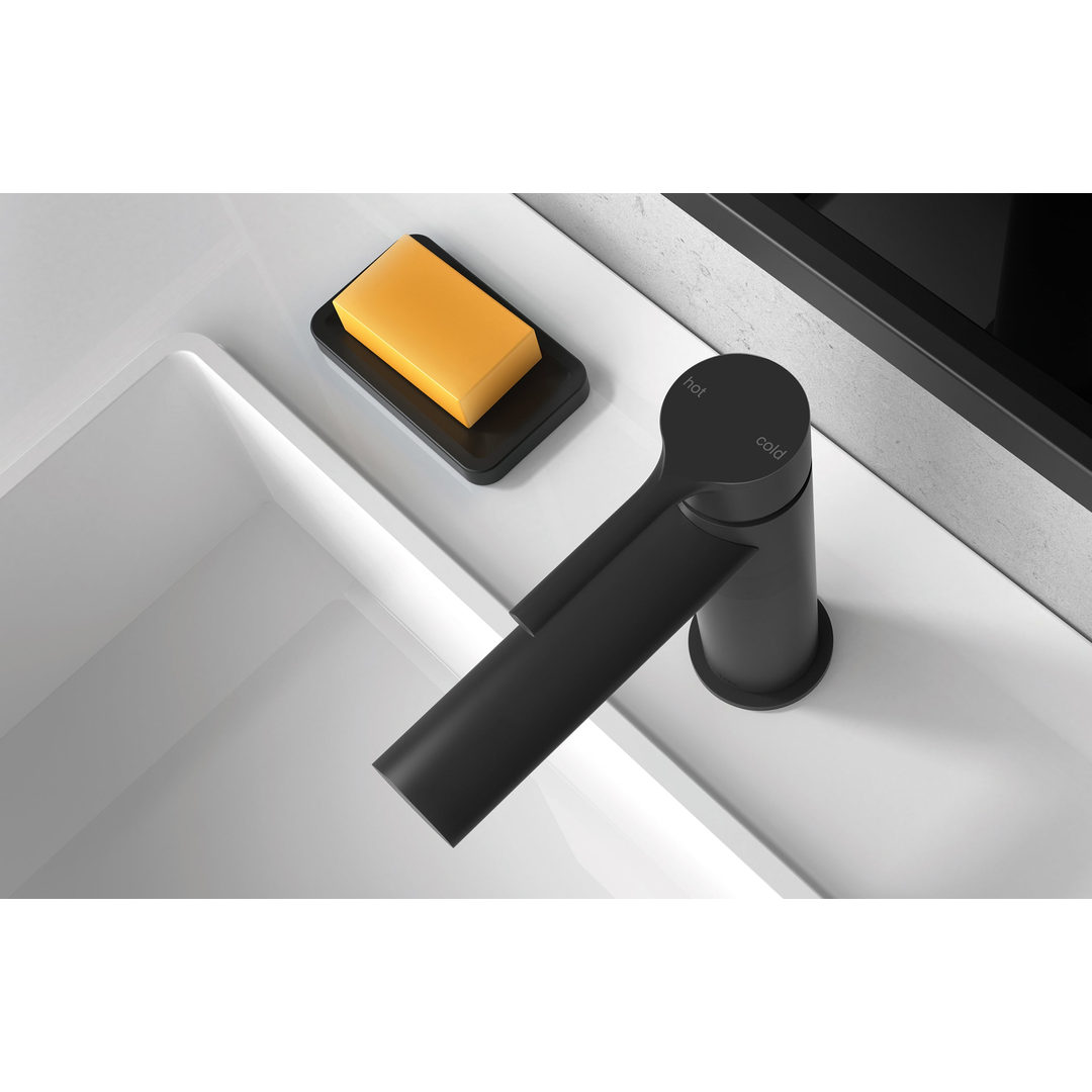 Phoenix Vivid Slimline Oval Basin Mixer-Matte Black