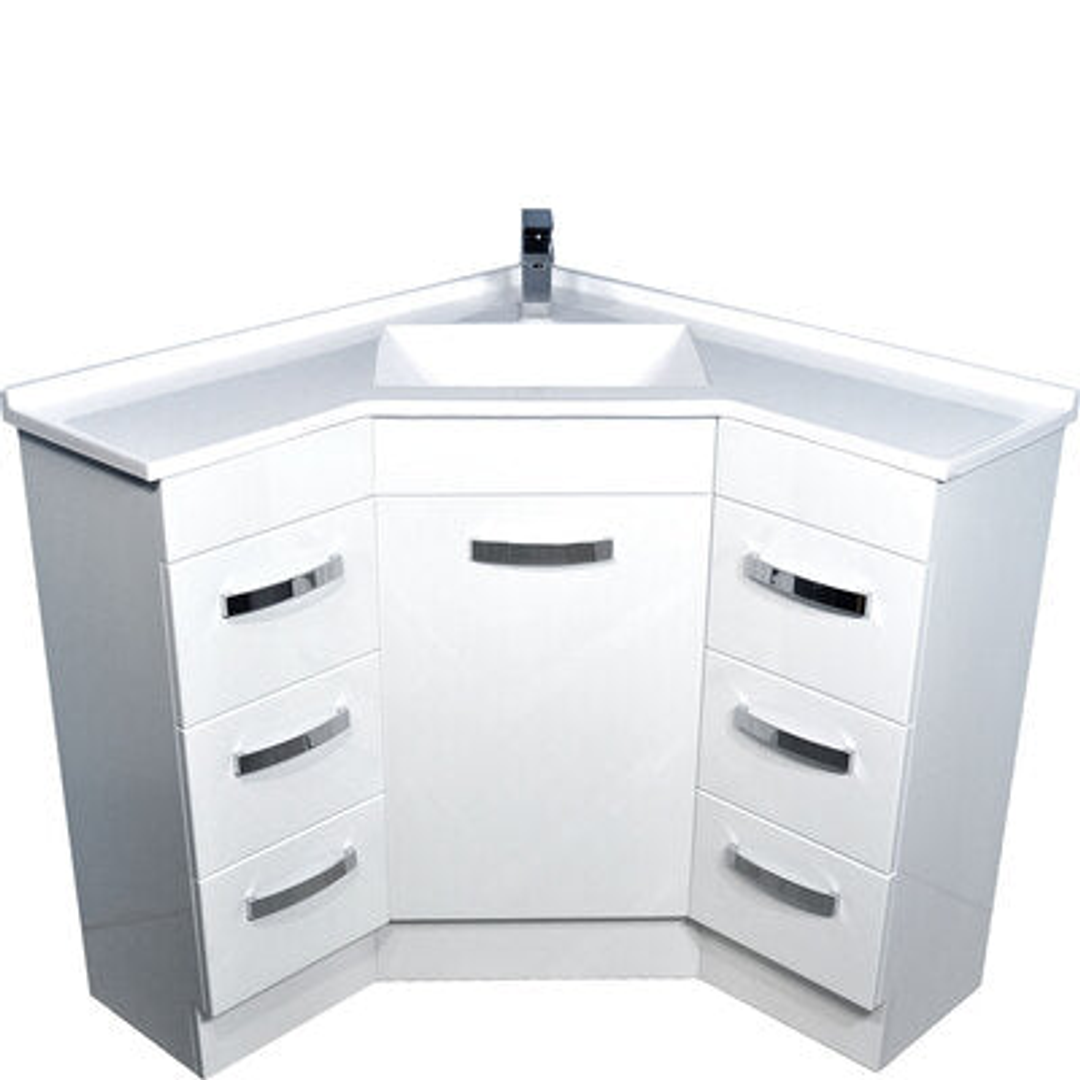 Corner Vanity 900 X 900mm 6 Drawers(Fienza P#:Pc9090)