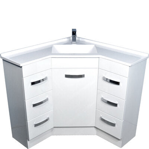 Corner Vanity 900 X 900mm 6 Drawers(Fienza P#:Pc9090)