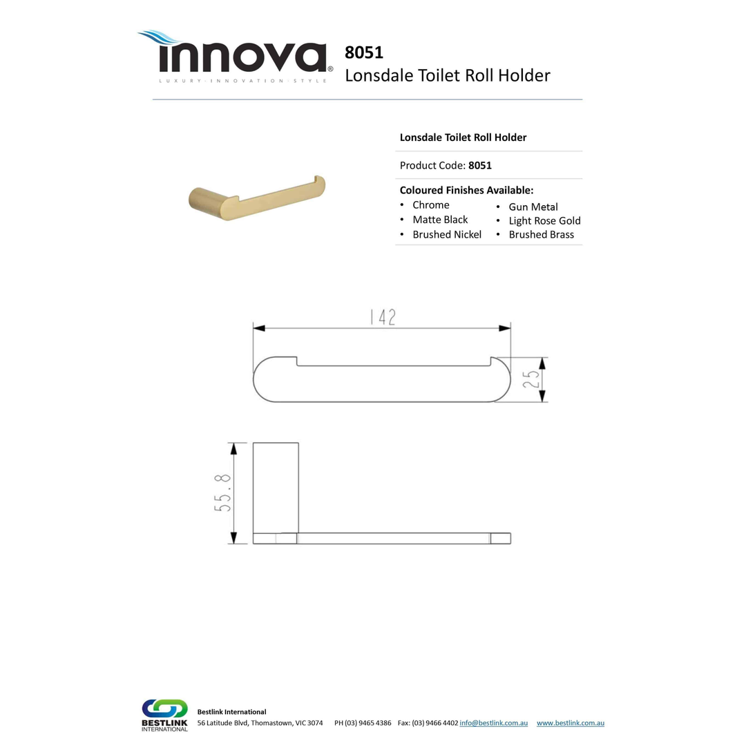 Lonsdale Toilet Roll Holder 142mm X 25mm
