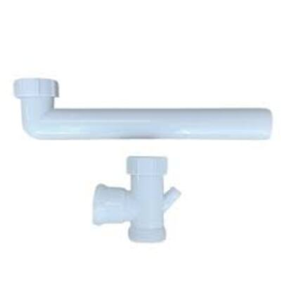 Plastic Double Bowl Sink Connector 50Mm X 600Mm With Single Nipple