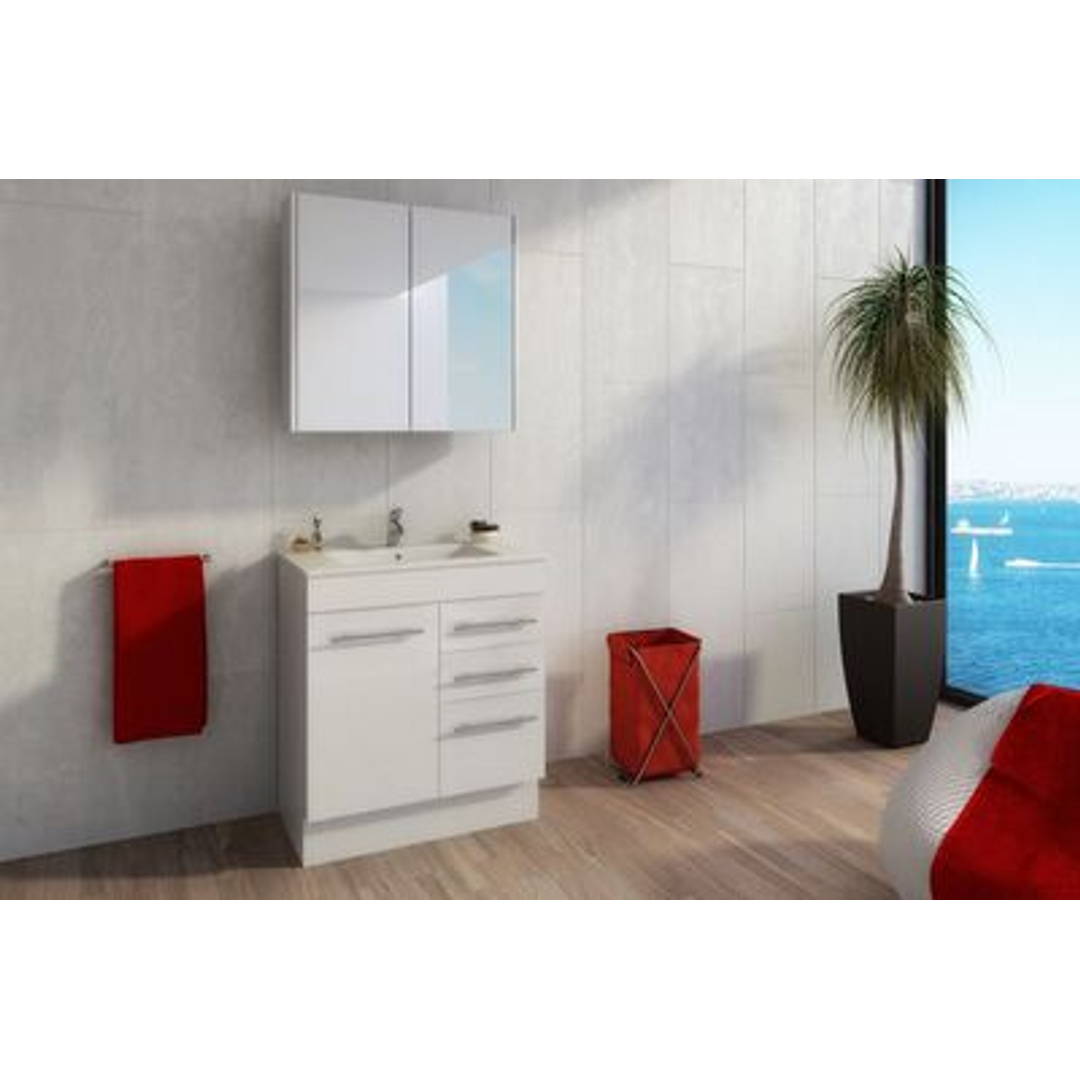 Timberline Indiana 750 Vanity Alpha Top F/Standing White Gloss