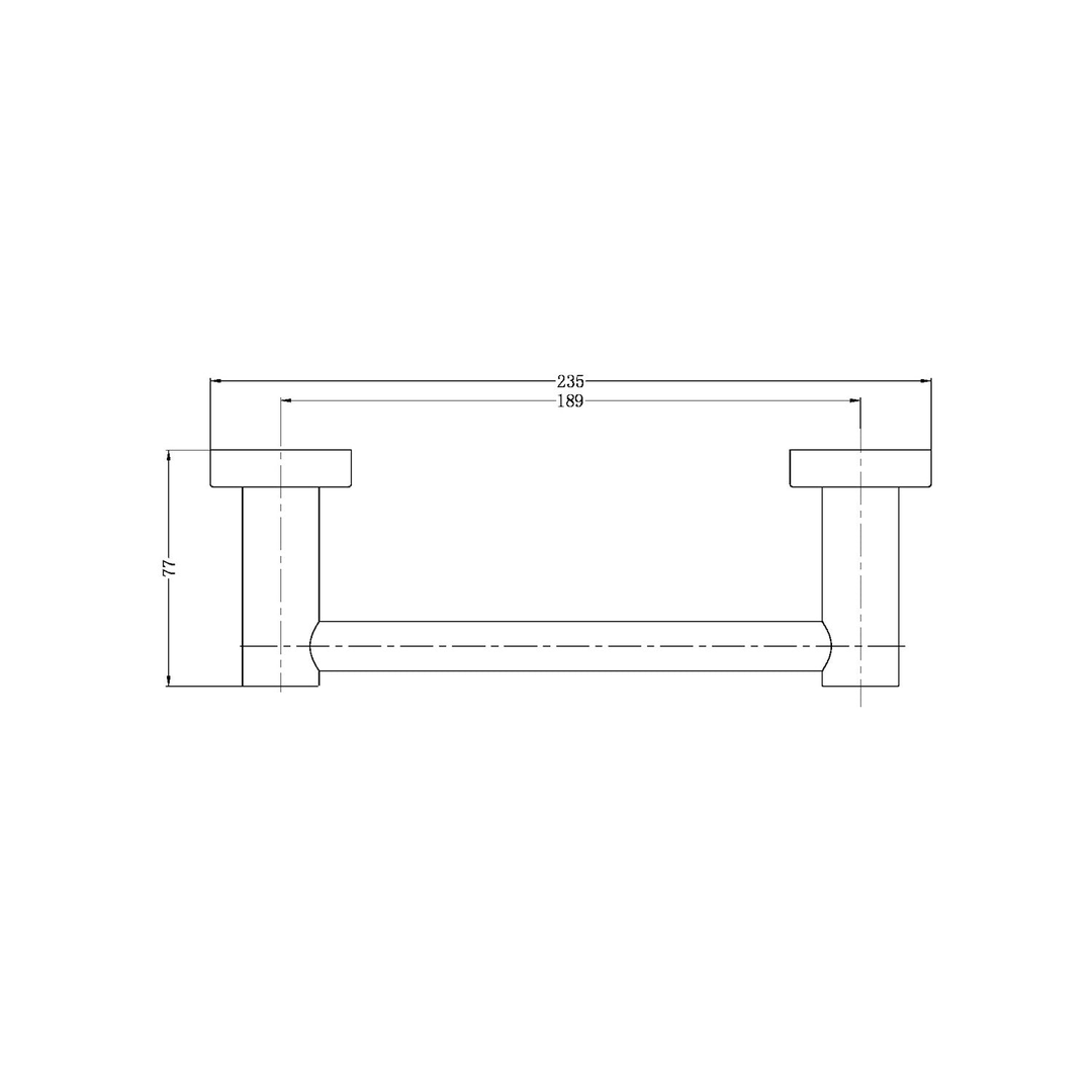 Mecca Hand Towel Rail Matt Black